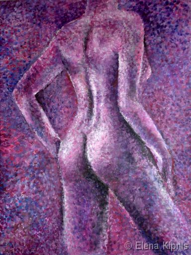 04 - Sie geht Modellierpaste/Acryl, 60 x 80 cm
